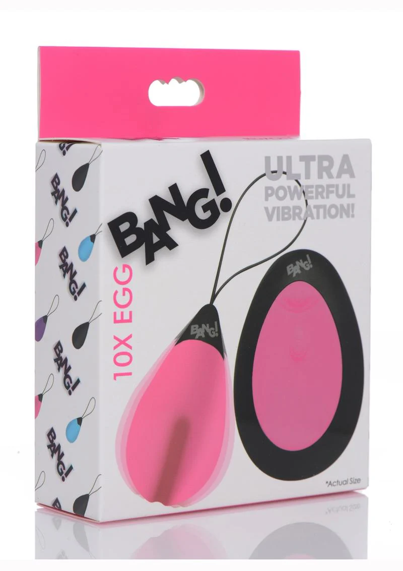 Bang! 10x Rechargeable Silicone Vibrating Egg with Remote Control - Image 11