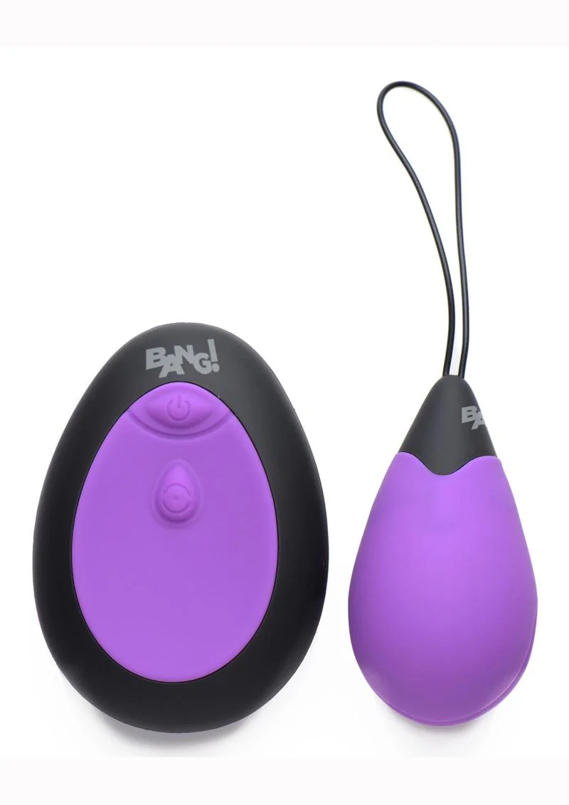 Bang! 10x Rechargeable Silicone Vibrating Egg with Remote Control - Image 4