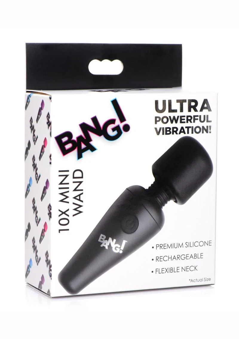 Bang! 10x Vibrating Mini Rechargeable Silicone Wand - Image 2