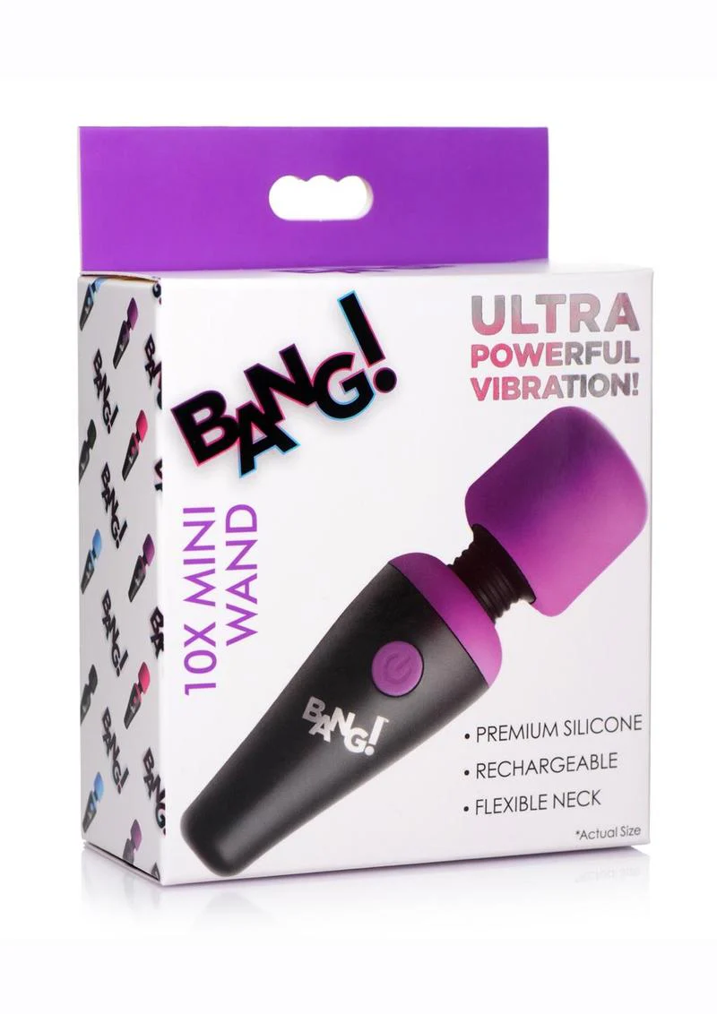 Bang! 10x Vibrating Mini Rechargeable Silicone Wand Massager - Image 10