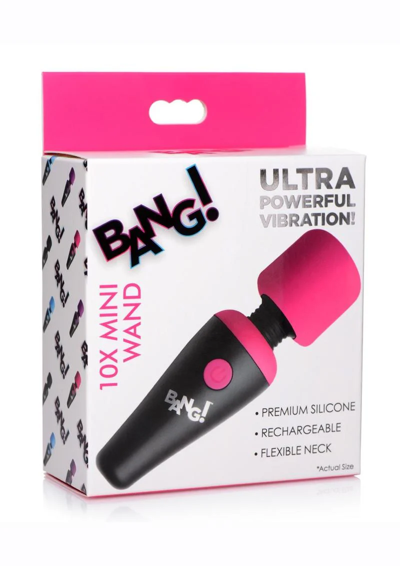 Bang! 10x Vibrating Mini Rechargeable Silicone Wand Massager - Image 7
