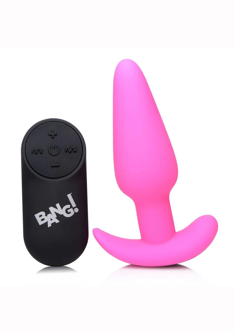 Bang! 21x Vibrating Silicone Rechargeable Butt Plug with Remote Control - Image 3