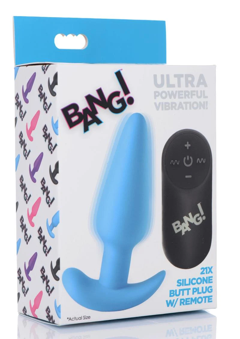 Bang! 21x Vibrating Silicone Rechargeable Butt Plug with Remote Control - Image 8