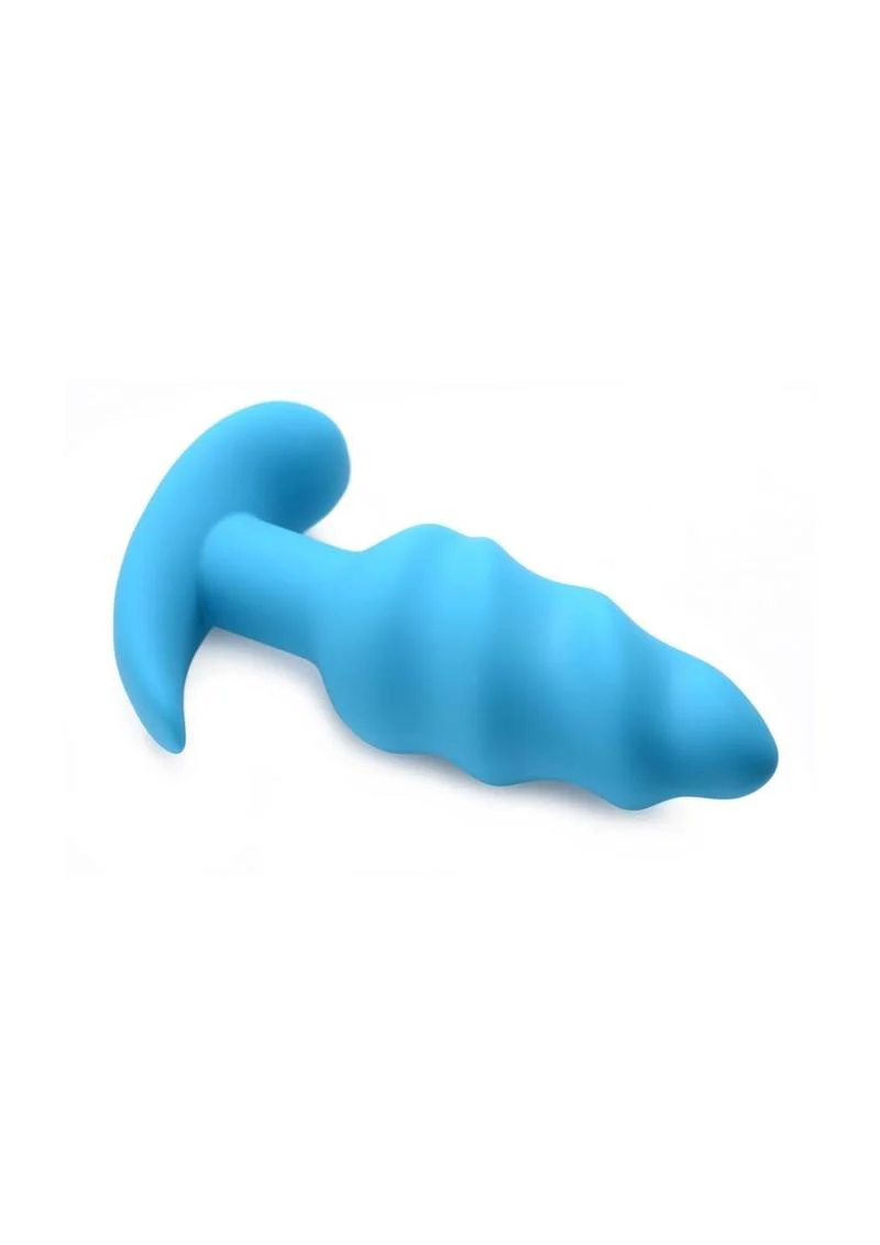 Bang! 21x Vibrating Silicone Rechargeable Swirl Butt Plug with Remote Control - Image 9