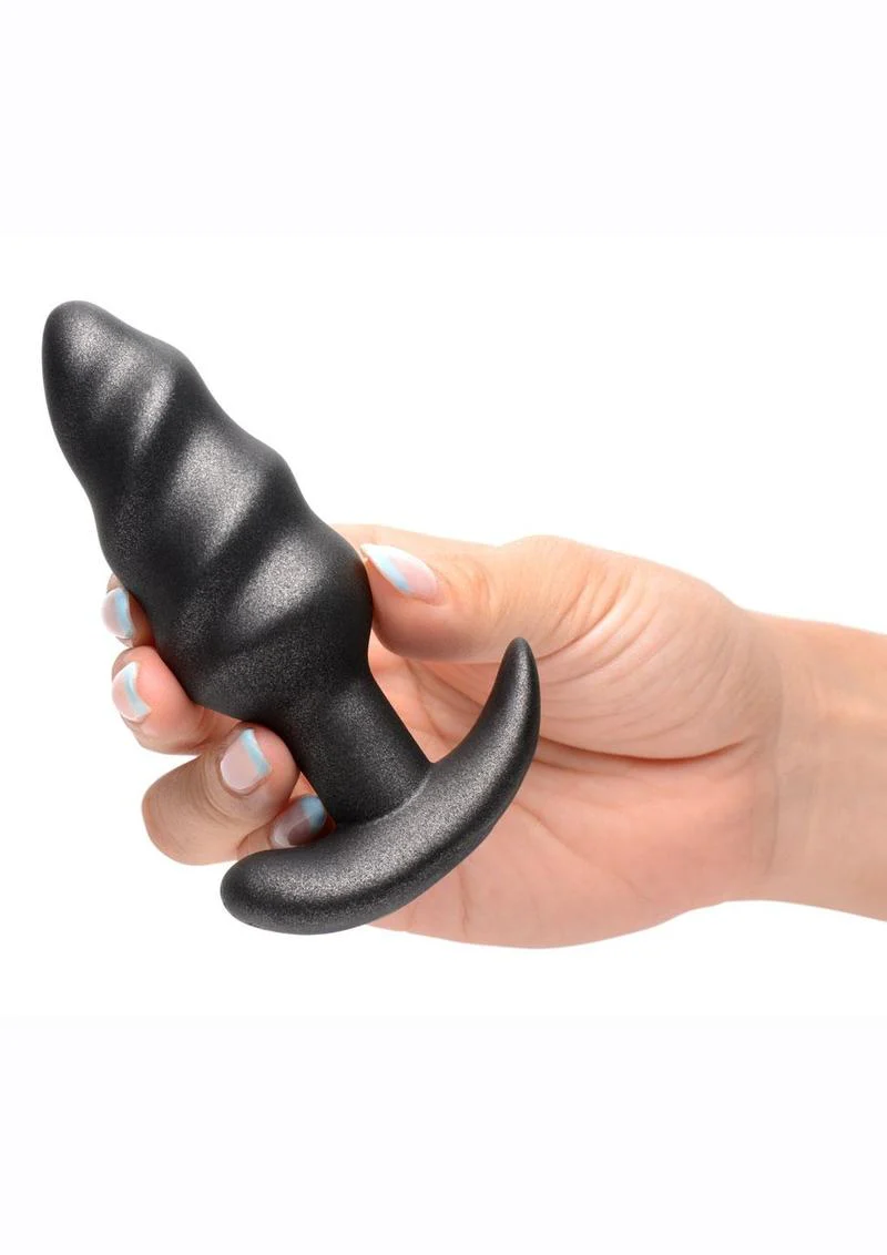 Bang 25x Rechargeable Silicone Swirl Anal Plug with Remote Control - Image 4
