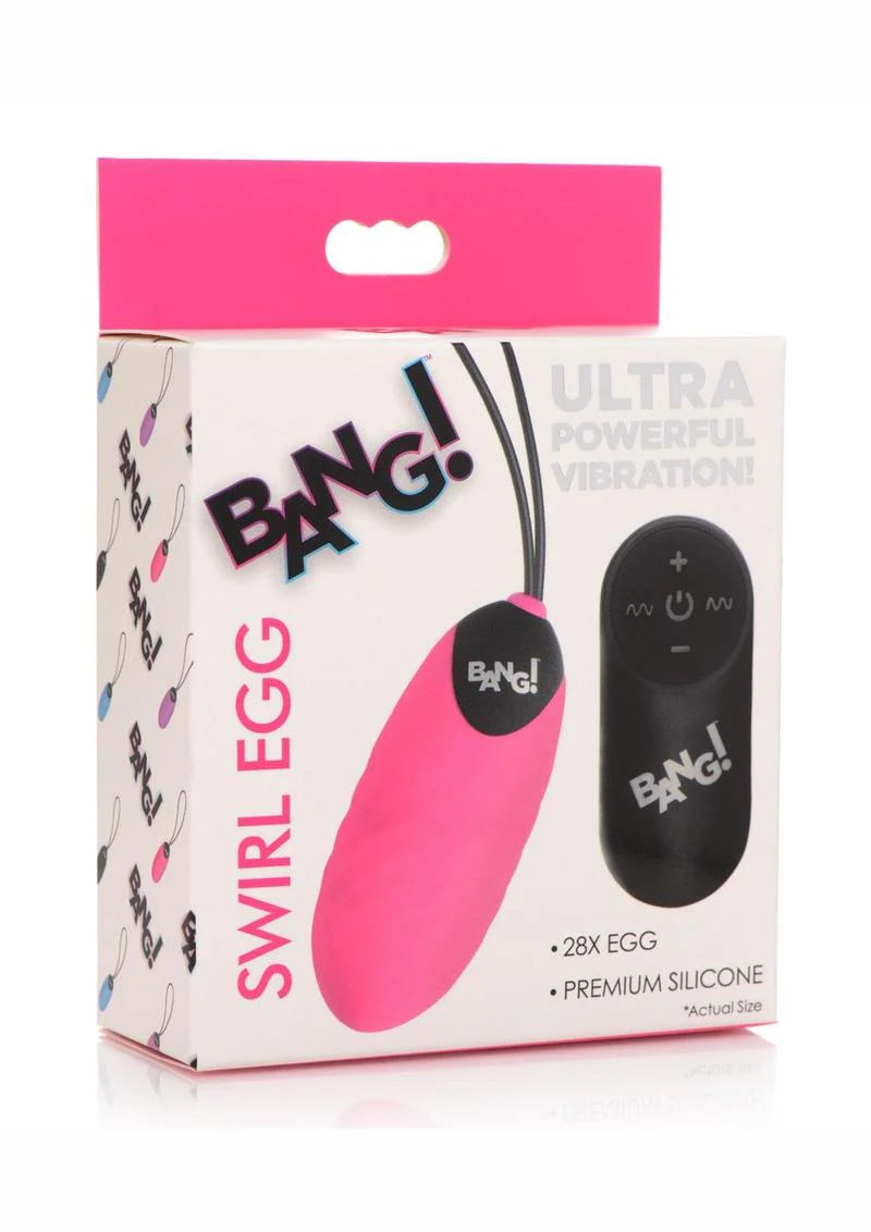 Bang! 28x Swirl Rechargeable Silicone Egg with Remote Control - Image 2