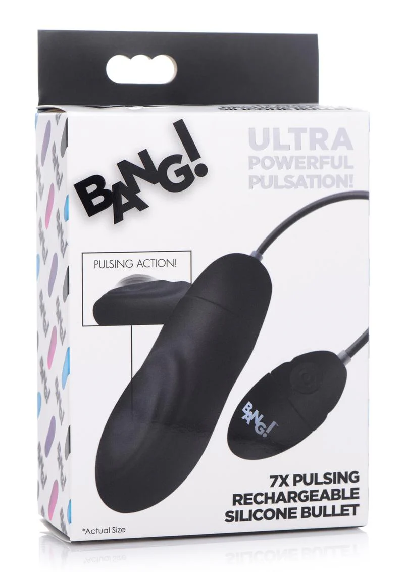 Bang! 7x Pulsing Rechargeable Silicone Bullet Vibrator - Image 2