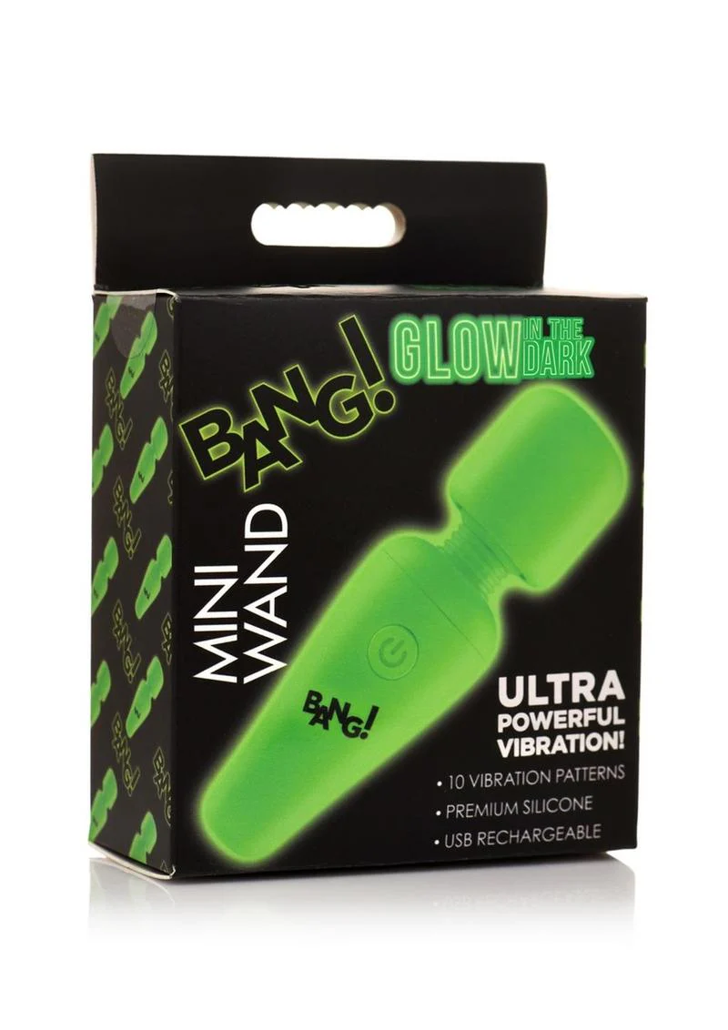 Bang! Glow In The Dark Rechargeable Silicone Mini Wand - Image 2