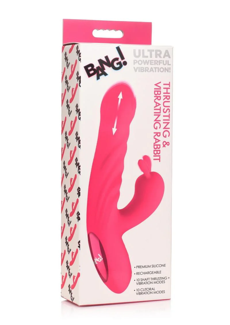 Bang! Thrusting and Vibrating Rechargeable Silicone Rabbit Vibrator - Image 2