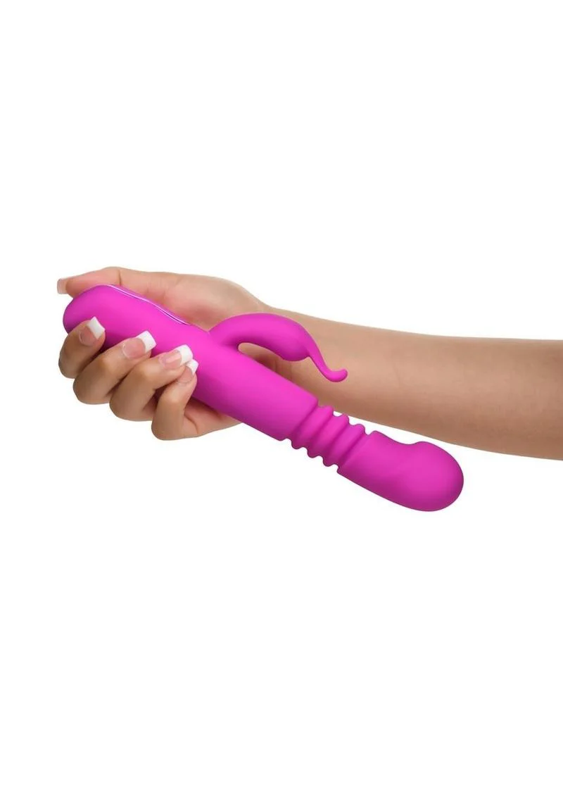 Bang! Thrusting Rechargeable Silicone Rabbit Vibrator - Image 4