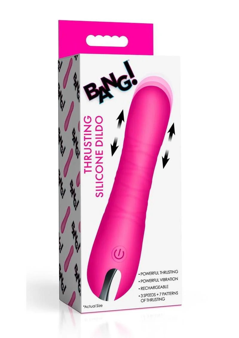 Bang! Thrusting Rechargeable Silicone Vibrator - Image 3