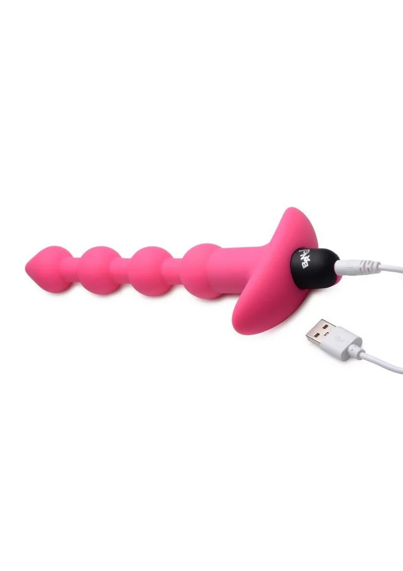 Bang! Vibrating Silicone Rechargeable Anal Beads with Remote Control - Image 12