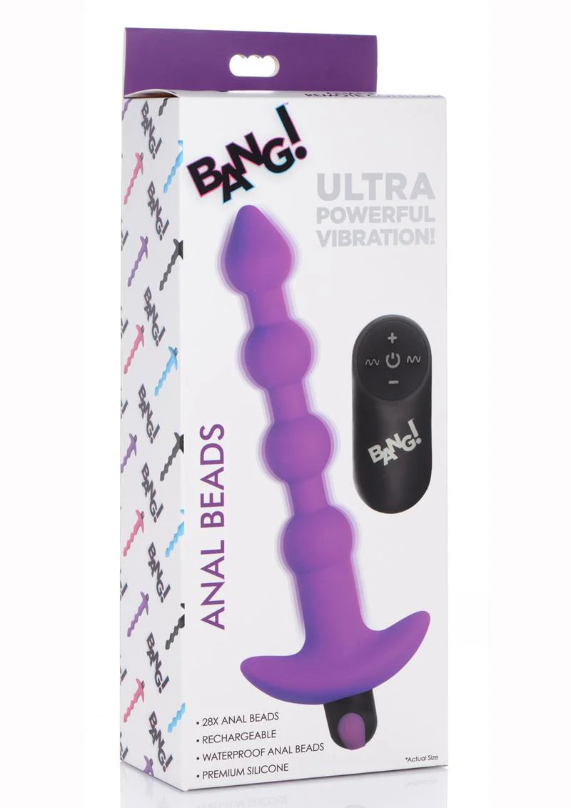 Bang! Vibrating Silicone Rechargeable Anal Beads with Remote Control - Image 14