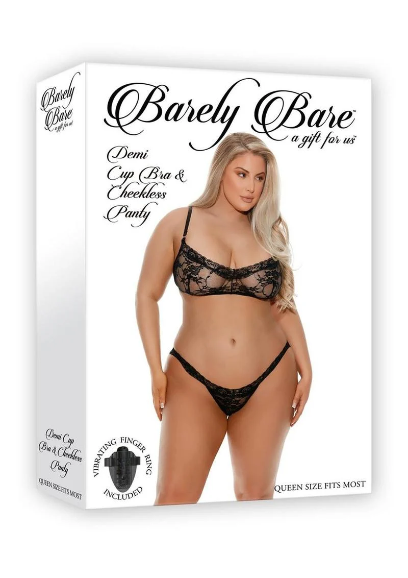 Barely Bare Demi Cup and Cheekless Panty - Image 2