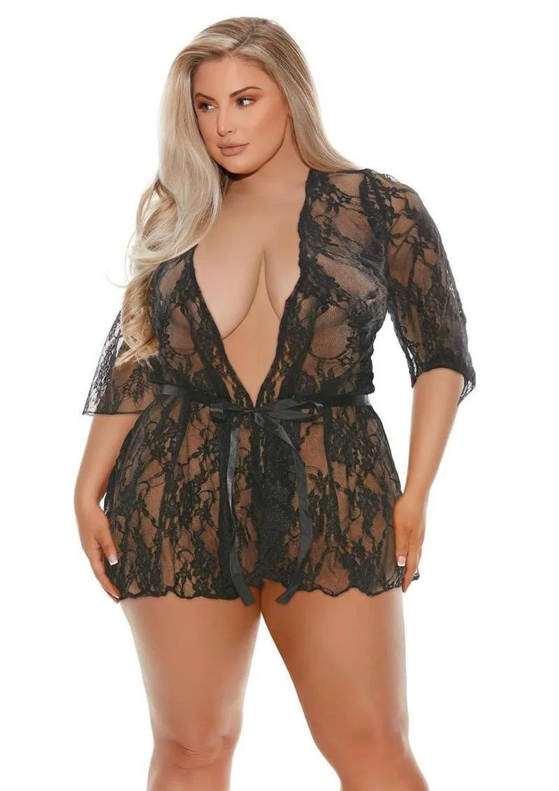 Barely Bare Lace Robe