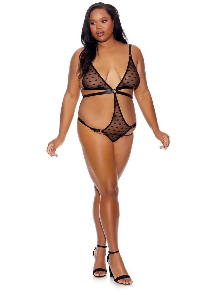 Barely Bare Strappy Bikini Teddy - Image 2