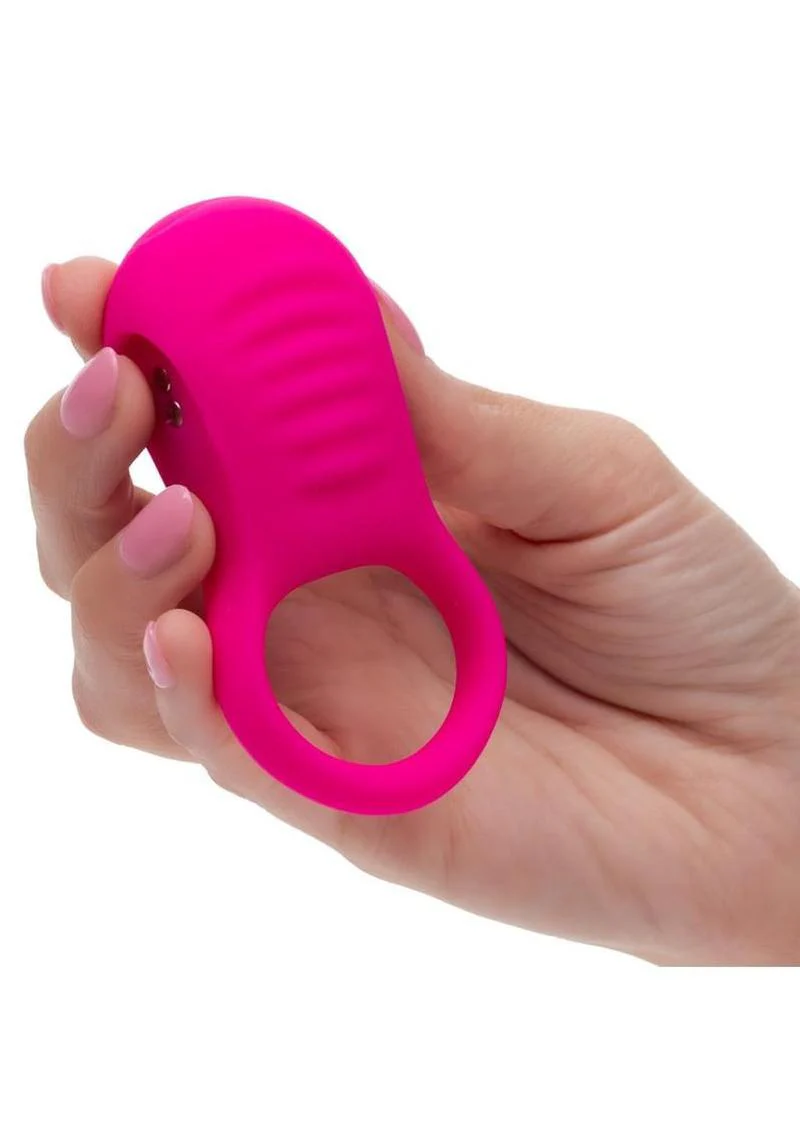 Basic Essentials Rechargeable Ridge Rider Silicone Cock Ring - Image 3