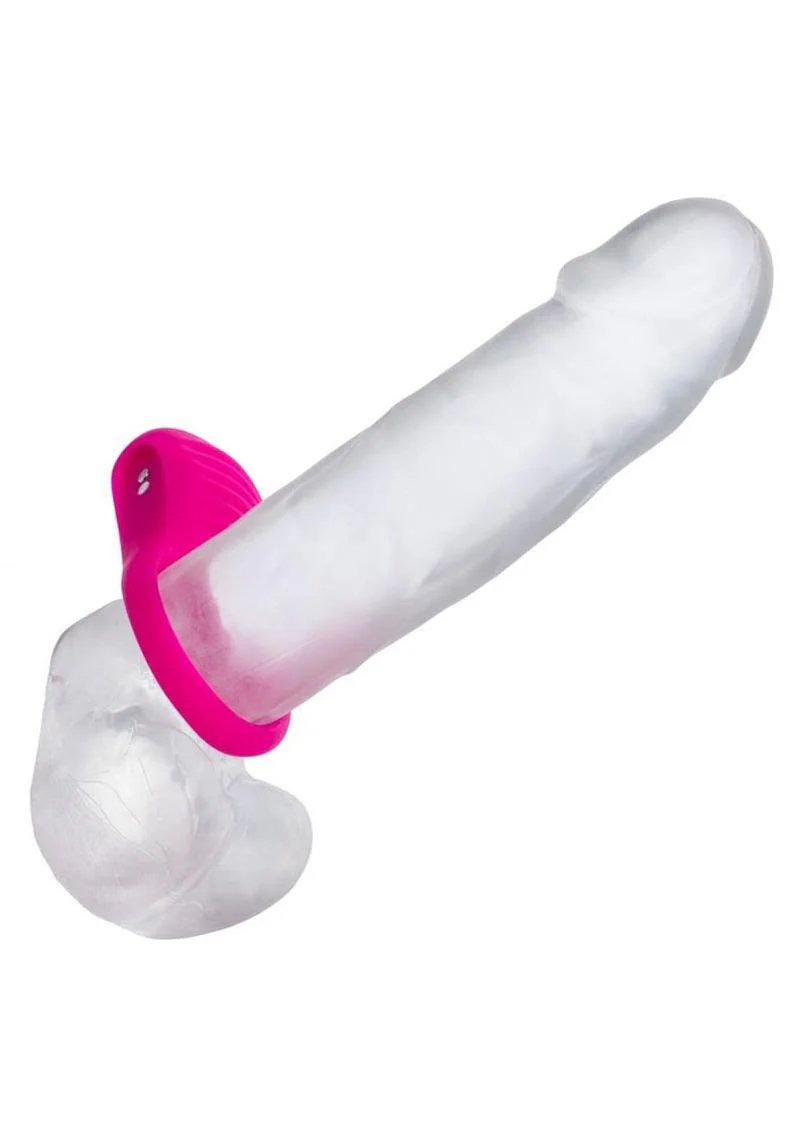 Basic Essentials Rechargeable Ridge Rider Silicone Cock Ring - Image 4