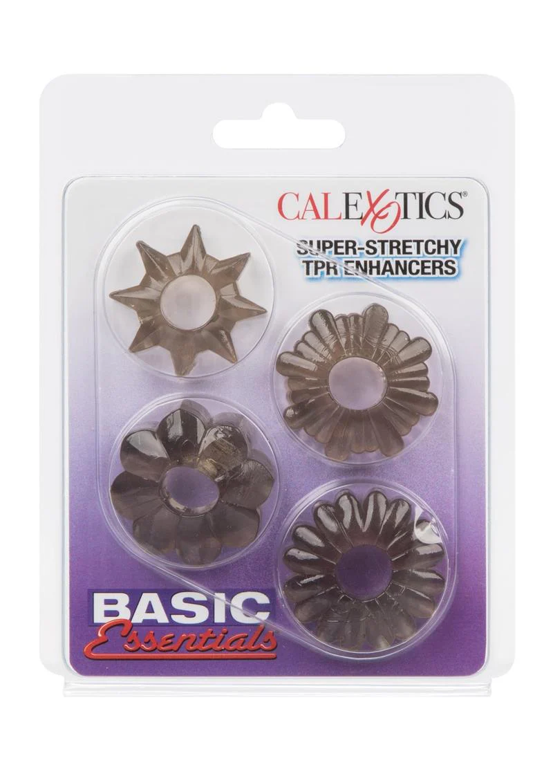 Basic Essentials Super Stretchy Enhancer Cock Rings - Image 6