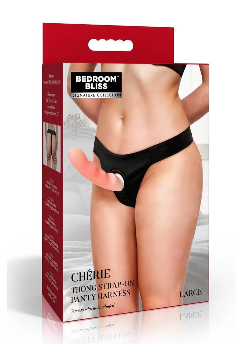 Bedroom Bliss Ch??rie Thong Strap-On Panty Harness - Image 4