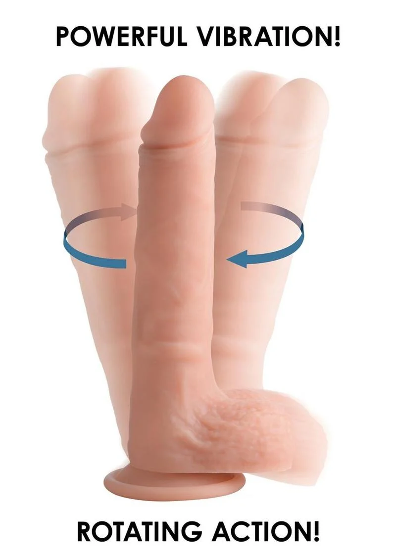 Big Shot Silicone Vibrating and Twirling Remote Control Rechargeable Dildo with Balls - Image 7