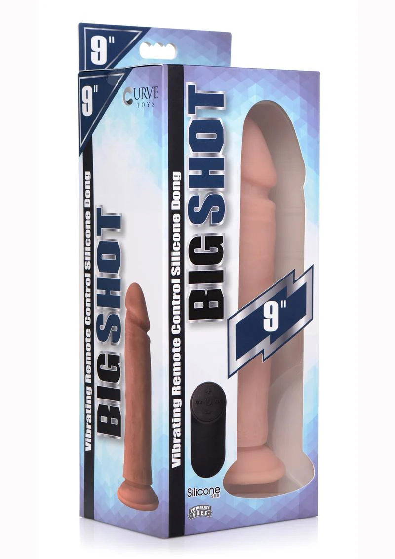 Big Shot Silicone Vibrating Remote Control Rechargeable Dildo - Image 2