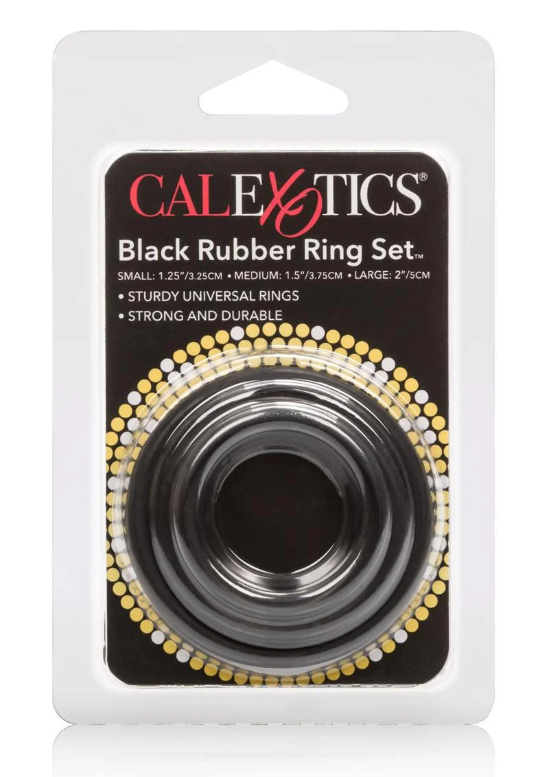Black Rubber Cock Rings - Image 2