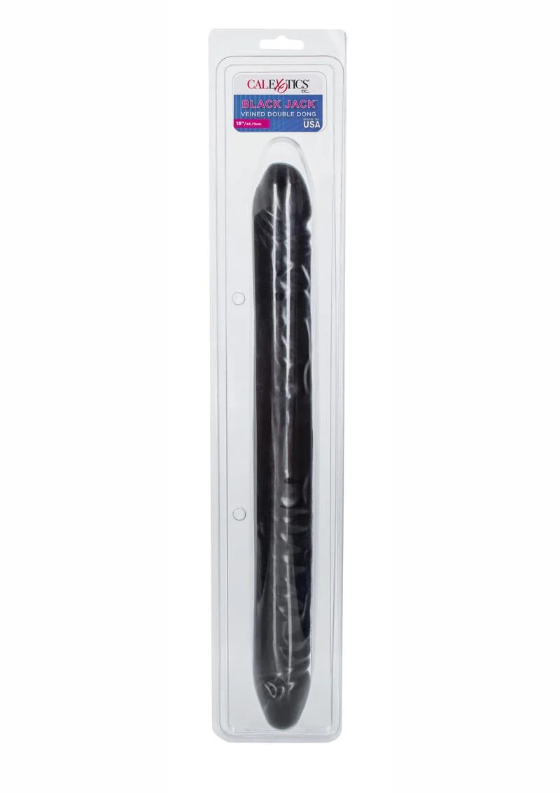 Black Veined Double Dildo - Image 2
