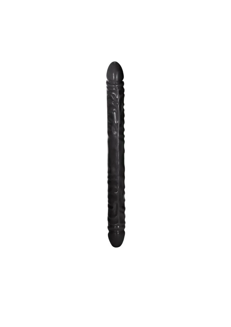 Black Veined Double Dildo - Image 3