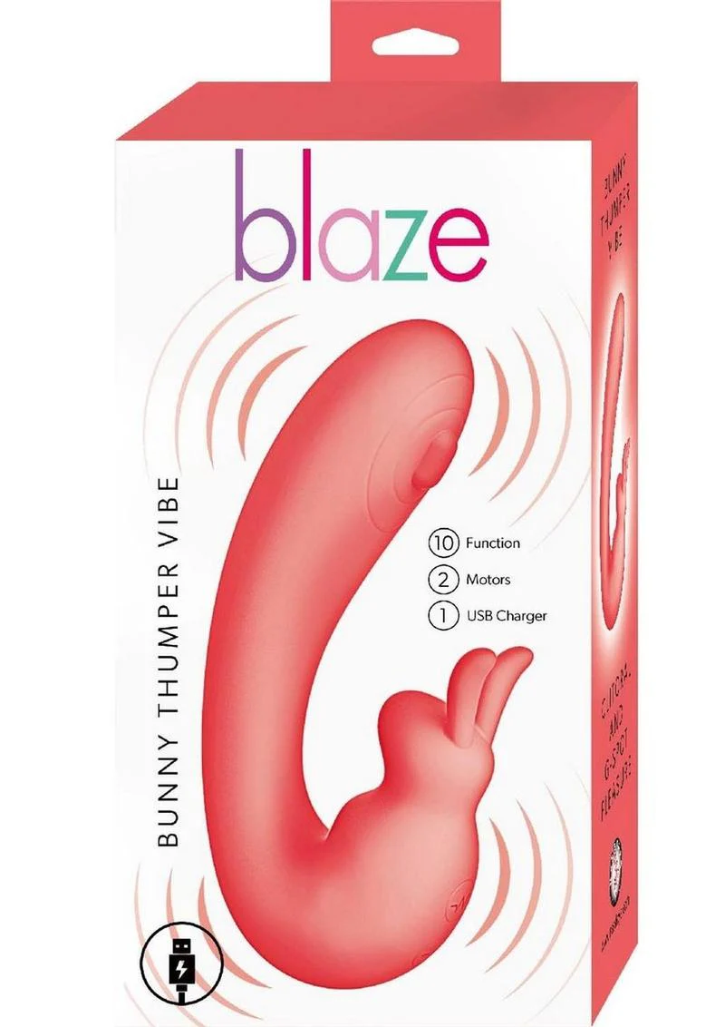 Blaze Bunny Thumper Rechargeable Silicone Vibrator - Image 6