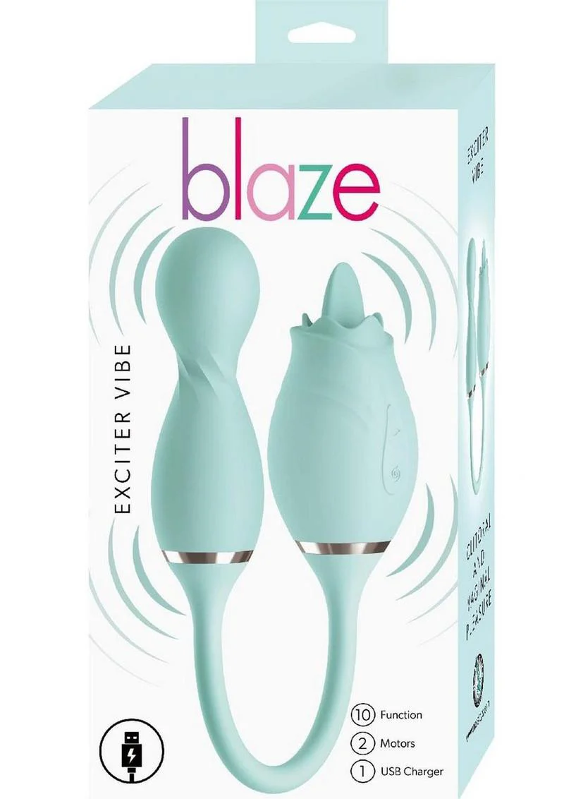 Blaze Exciter Rechargeable Silicone Dual Stimulating Vibrator - Image 6