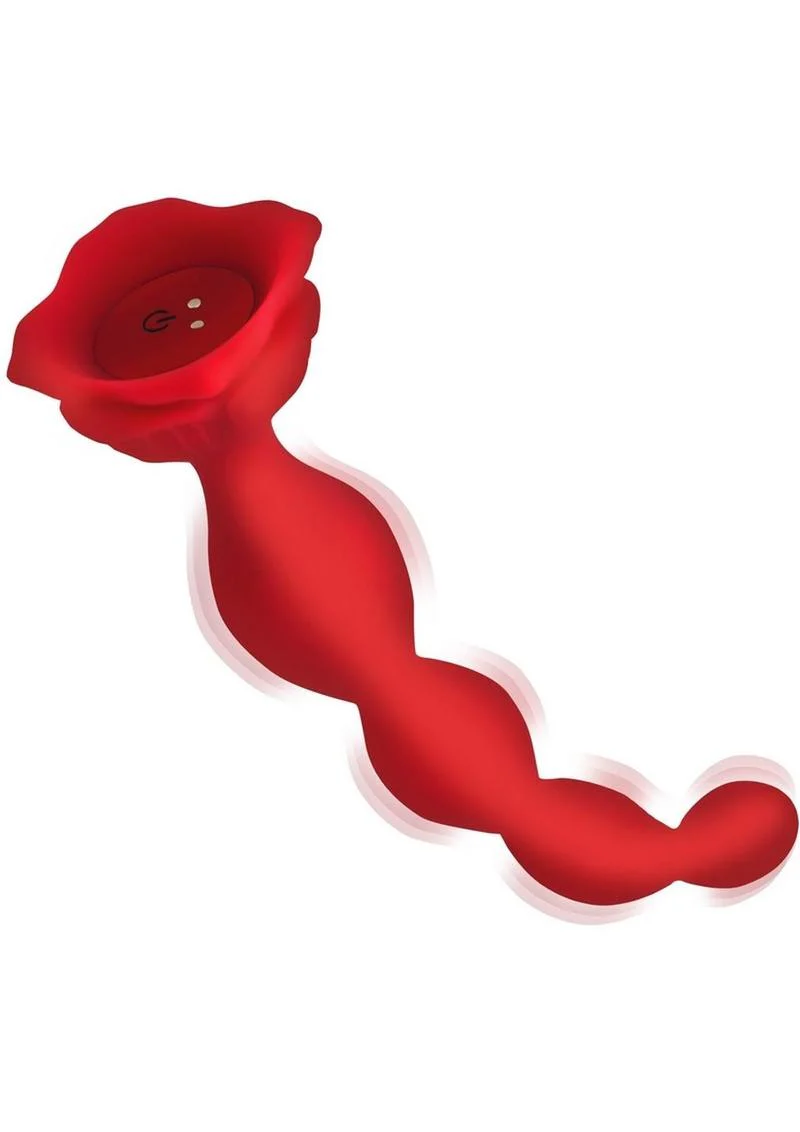 Bloomgasm Beaded Bloom 9x Rechargeable Silicone Beaded Rose Anal Vibrator - Image 3