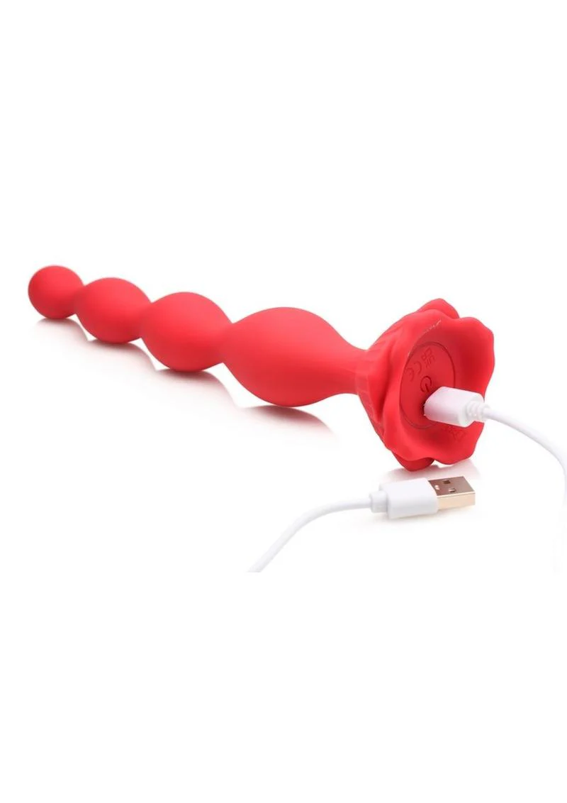 Bloomgasm Beaded Bloom 9x Rechargeable Silicone Beaded Rose Anal Vibrator - Image 4