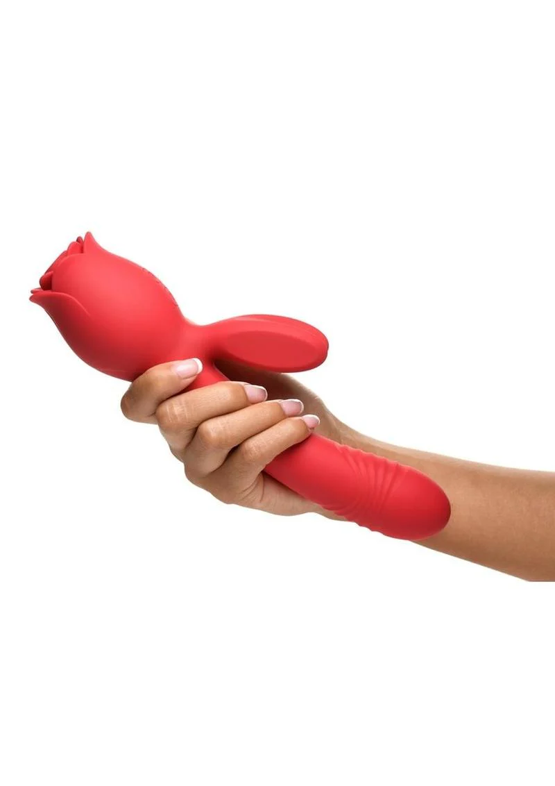 Bloomgasm Blooming Bunny Sucking and Thrusting Silicone Rechargeable Rabbit Vibrator - Image 4