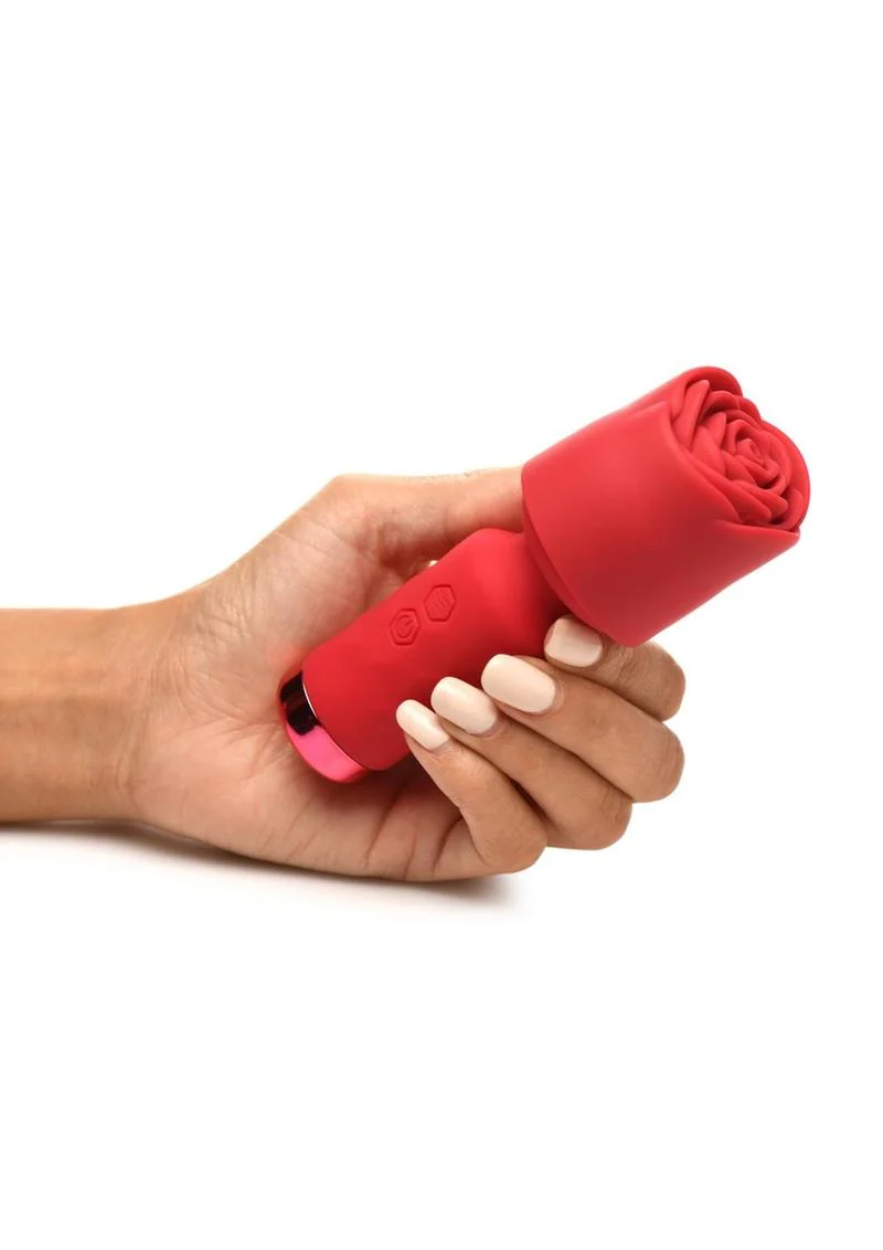 Bloomgasm Pleasure Rose-Petite Mini Silicone Rechargeable Rose Wand - Image 4