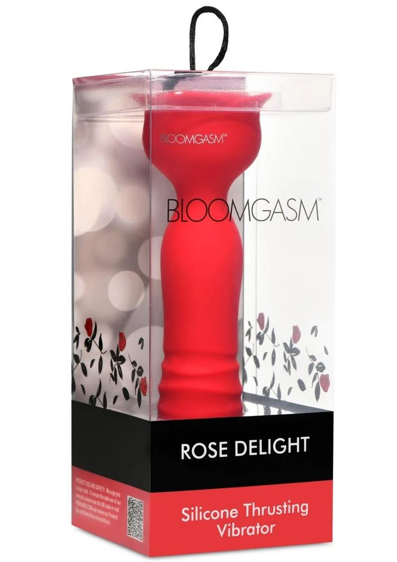 Bloomgasm Rose Delight Rechargeable Silicone Thrusting Vibrator - Image 2