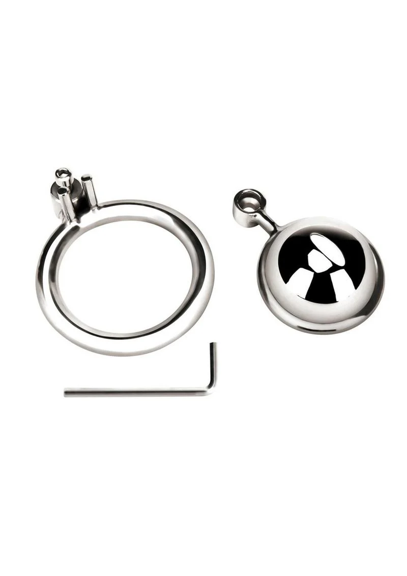 Blue Line Mini Cock Micro Chastity Cage - Stainless - Image 4
