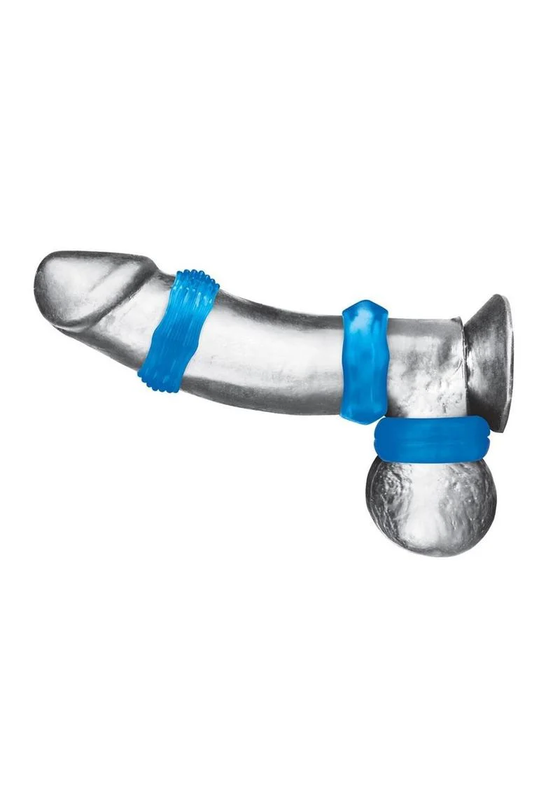 Blue Line Nuts and Bolts Stretch Cock Ring - Image 3