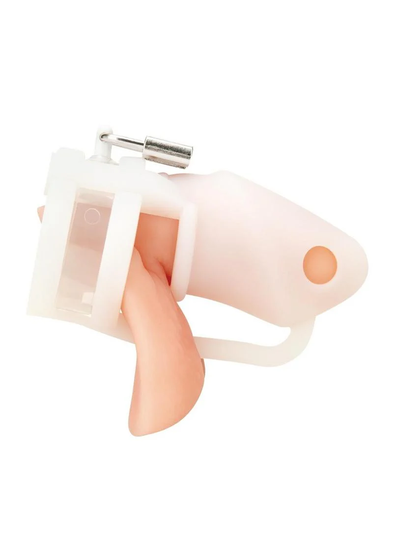 Blue Line Silicone Cock Cage with Ball Divider - Image 4
