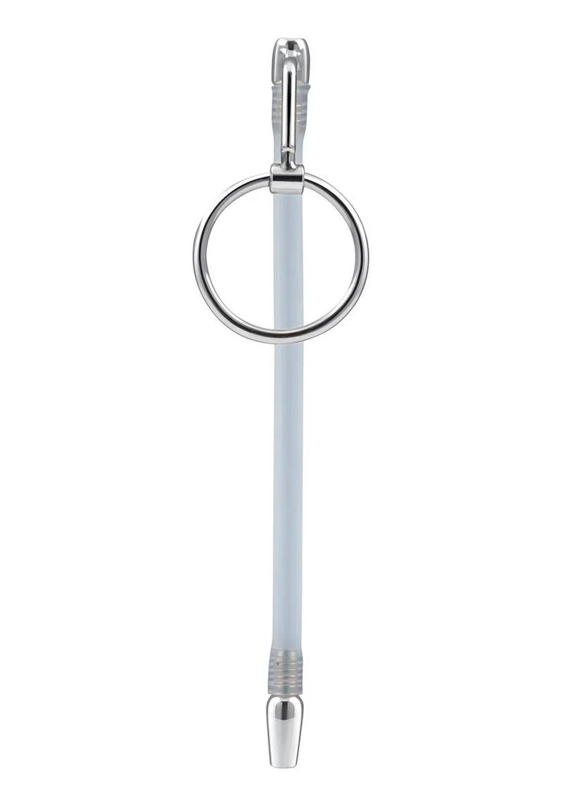 Blue Line Stainless Steel Cock Ring Catheter Urethral Plug - Image 3