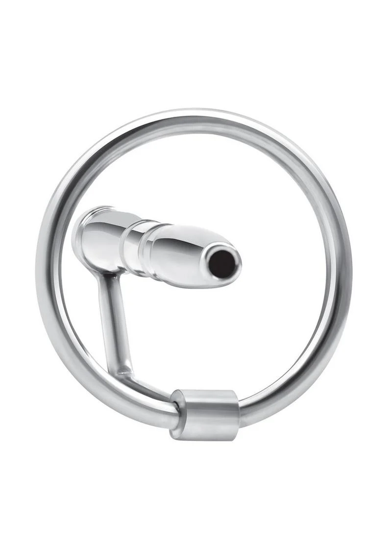 Blue Line Stainless Steel Sperm Stopper with Glans Ring - Image 3