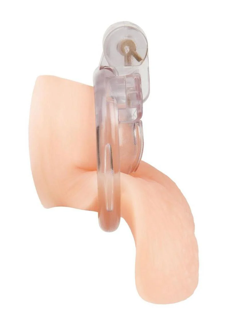 Blueline Acrylic See Thru Mini Cock Micro Chastity Cage - Image 3
