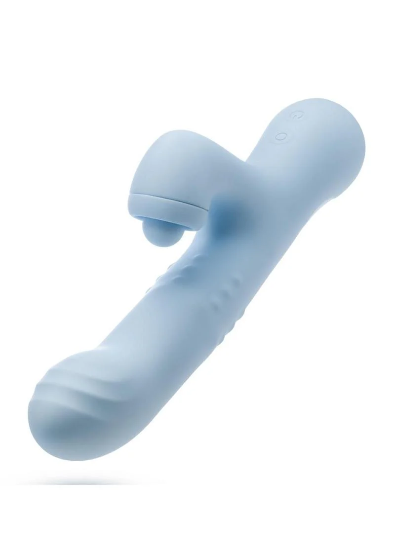 Blush Devin Rechargeable Silicone Rabbit Vibrator - Image 3