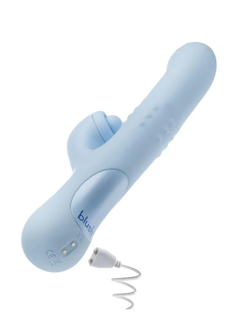 Blush Devin Rechargeable Silicone Rabbit Vibrator - Image 4