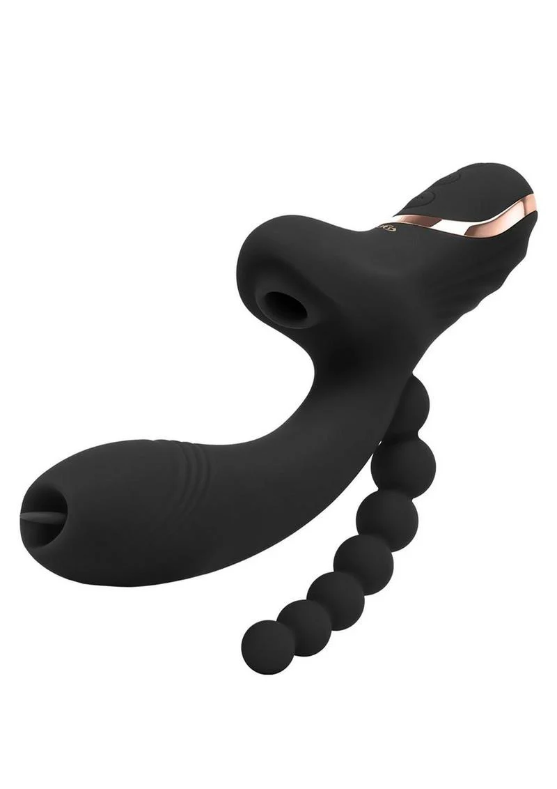 Bodywand G-Play Rechargeable Silicone G-Spot and Suction Vibrator with Anal Beads - Image 3