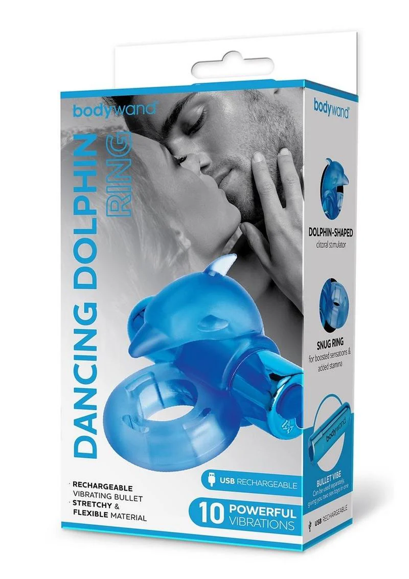 Bodywand Rechargeable Silicone Dancing Dolphin Ring - Image 5