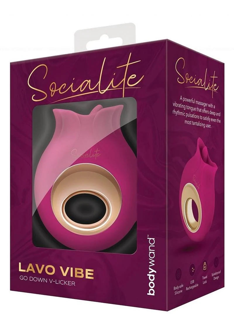 Bodywand Socialite Lavo Rechargeable Silicone Clitoral Licker Vibe - Image 2