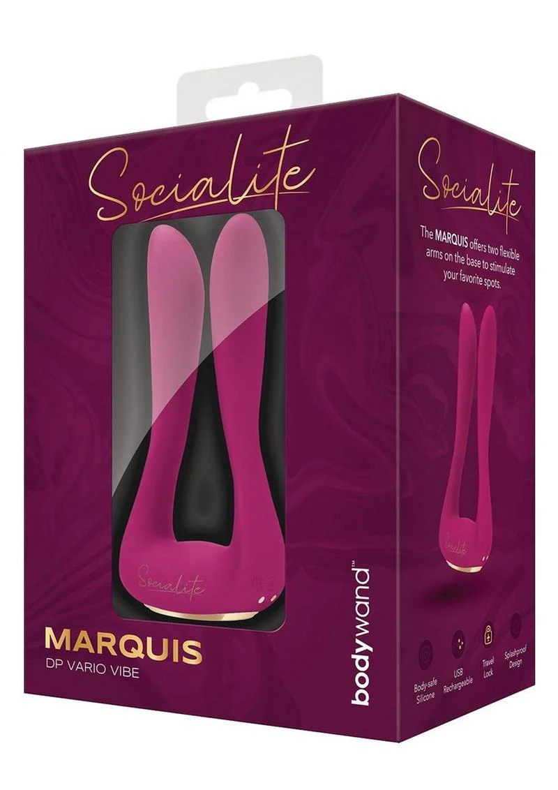 Bodywans Socialite Marquis Rechargeable Silicone DP Vibrator - Image 2