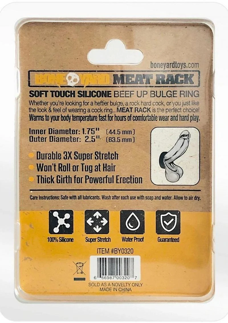 Boneyard Meat Rack Beef Up Bulge Ring 3x Stretch Silicone Cock Ring - Image 5