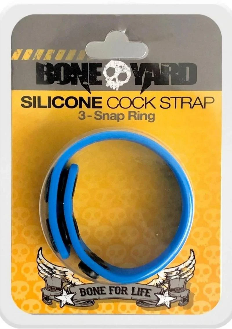 Boneyard Silicone Cock Strap 3-Snap Ring - Image 3